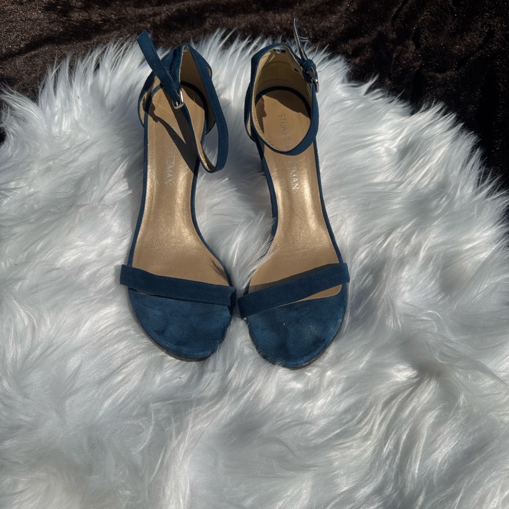 Stuart Weitzman Navy Blue Sandals